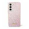 Guess Glitter Flakes Metal Logo Case - Tasche für Samsung Galaxy S24+ (Pink)