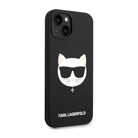 Karl Lagerfeld Choupette Head MagSafe Silicone - pouzdro pro iPhone 14 Plus (černé)