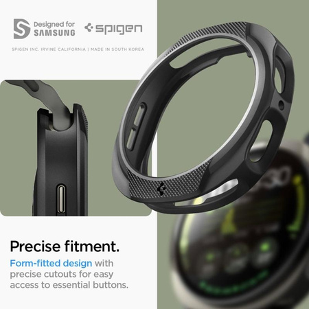 OBUDOWA SPIGEN DO SAMSUNG GALAXY WATCH 8 40 mm, Czarne Etui, Nakładka