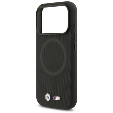 Etui do iPhone 17 Pro Max do MagSafe BMW M Oryginalny Skórzany Czarny Case