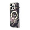 Guess Flower MagSafe - Schutzhülle für iPhone 14 Pro Max (Schwarz)