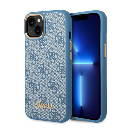 Guess 4G Metal Camera Outline Case - Coque pour iPhone 14 Plus (bleu)