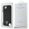 Guess Triangle Grainé MagSafe - étui pour iPhone 16e (noir)