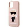 Karl Lagerfeld Fullbody Silicone Iconic - pouzdro pro iPhone 12 / 12 Pro (světle růžové)