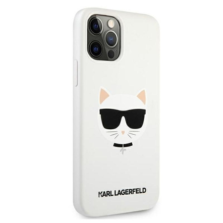 Karl Lagerfeld Choupette Head szilikon - iPhone 12 / iPhone 12 Pro tok (fehér)