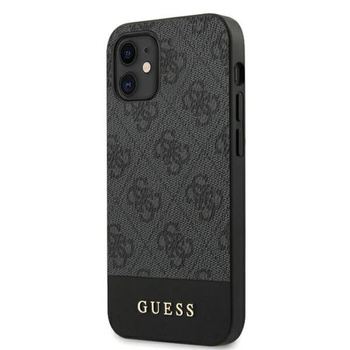 Guess 4G Bottom Stripe Collection - iPhone 12 mini case (gray)