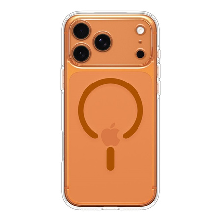 Spigen Ultra Hybrid Mag MagSafe - Etui do iPhone 17 Pro (Clear/Orange)