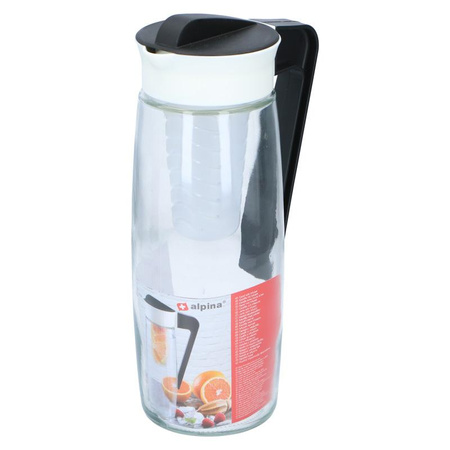 Alpina - Glass carafe 1,5 L with basket for such as fruit