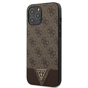 Guess 4G Triangle Kollektion - iPhone 12 Pro Max Tasche (braun)