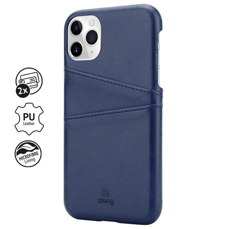 Crong Neat Cover - Étui pour iPhone 11 Pro avec poches (bleu)