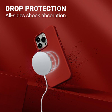 Crong Color Cover Magnetic - pouzdro MagSafe pro iPhone 13 mini (červené)