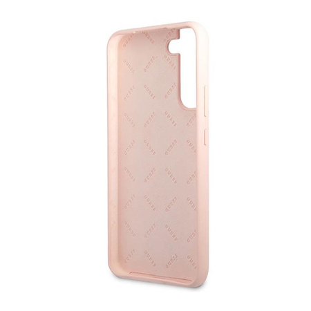Guess Silicone Script Metal Logo - Samsung Galaxy S23 Case (pink)