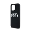 DKNY Liquid Silicone fehér nyomtatott logóval ellátott MagSafe - iPhone 14 Pro Max tok (fekete)