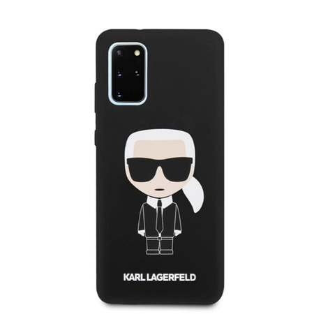Pouzdro Karl Lagerfeld Fullbody Silicone Iconic - Samsung Galaxy S20+ (černé)