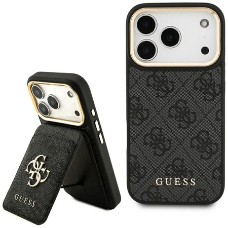 ETUI DO IPHONE 17 PRO do MAGSAFE GUESS + PORTFEL MAGNETYCZNY ZESTAW CZARNY