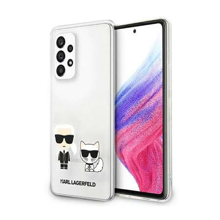 Karl Lagerfeld Ikonik & Choupette - Pouzdro Samsung A53 (průhledné)