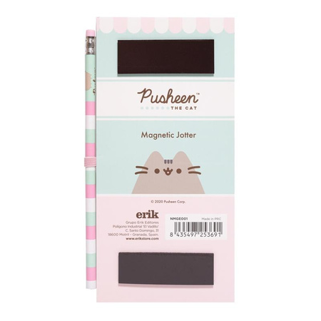 Pusheen - Bloc-notes avec aimant pour réfrigérateur + crayon de la collection Foodie
