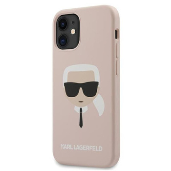 Karl Lagerfeld Silikon Iconic Karl`s Head - iPhone 12 mini Hülle (rosa)