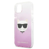 Karl Lagerfeld Choupette Head - pouzdro pro iPhone 13 (růžové)