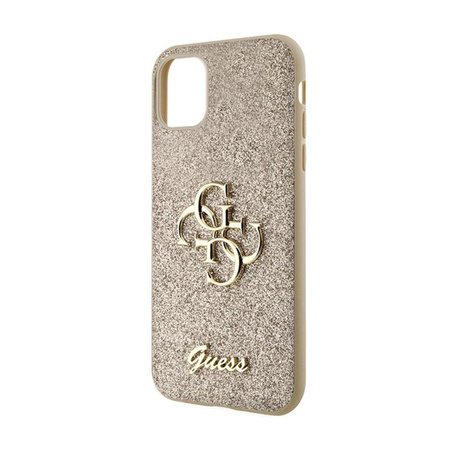 Guess Glitter Script Big 4G - Case iPhone 11 (Gold)