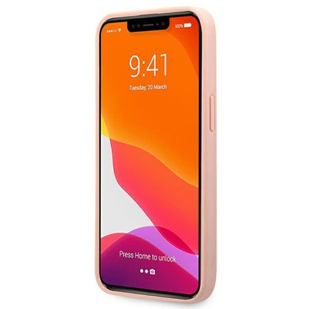 Étui Guess Saffiano 4G Big Silver Logo - iPhone 13 Pro Max Case (rose)