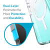 Speck Presidio Perfect-Clear + Ombre + MagSafe - Etui iPhone 13 z powłoką MICROBAN (Clear/Fantasy Teal Fade)