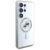 Karl Lagerfeld Button Karl & Choupette Heads Printed Logo MagSafe - Case for Samsung Galaxy S25 Ultra (White)