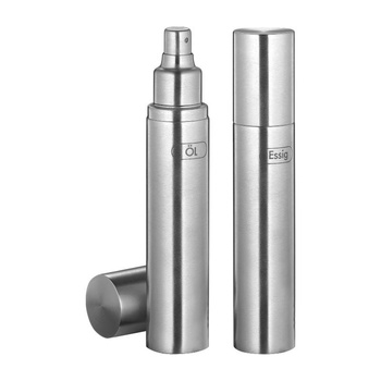 Küchenprofi Tavola - Stainless Steel Spray Bottle Set for Vinegar and Oil 0.11 l 4×19 cm Set of 2
