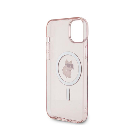 Karl Lagerfeld IML Choupette MagSafe - pouzdro pro iPhone 15 Plus (růžové)
