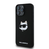 Karl Lagerfeld Silicone Choupette Head Print Étui MagSafe - iPhone 16 Pro Max (noir)