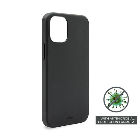 PURO ICON Cover - iPhone 12 Mini tok antimikrobiális védelemmel (fekete)