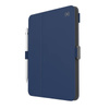 Speck Balance Folio - Étui pour iPad 11" (2025) / 10.9" (2022) avec revêtement MICROBAN avec aimant et support (Arcadia Navy/Moody Grey)