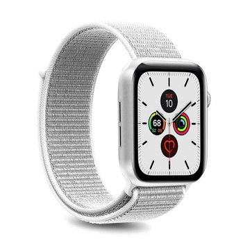 PURO Nylon - Řemínek pro Apple Watch 42/44/45 mm (Bílá)