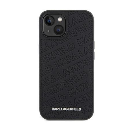 Karl Lagerfeld Gestepptes K-Muster - iPhone 15 Tasche (schwarz)