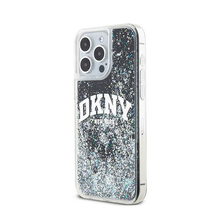 DKNY Liquid Glitter Big Logo - Hülle für iPhone 14 Pro Max (schwarz)