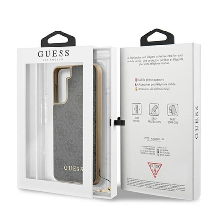 Guess 4G Charms Kollektion - Samsung Galaxy S21 Tasche (grau)