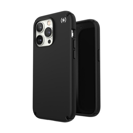 Speck Presidio2 Pro - pouzdro pro iPhone 14 Pro s povrchovou úpravou MICROBAN (Black / Black / White)