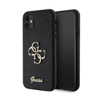 Guess Glitter Script Big 4G - iPhone 11 Case (black)