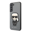 Karl Lagerfeld Saffiano Ikonik Patch - Étui Samsung Galaxy S22+ (argent)