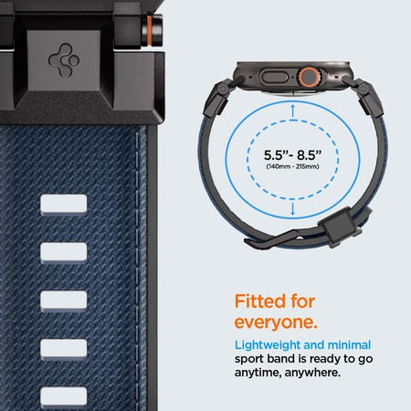 Spigen DuraPro Armor - Armband für Apple Watch 44/45/46/49 mm (Navu Blau)
