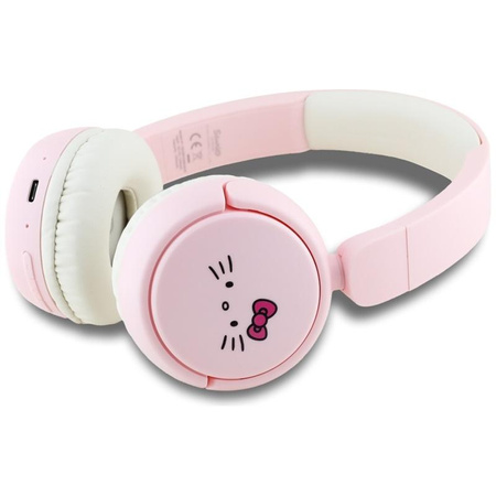 Hello Kitty Face Logo - Casque intra-auriculaire sans fil Bluetooth V5.3 (rose)