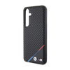 BMW Carbon Tricolor Line MagSafe - Hülle für Samsung Galaxy S24 (Schwarz)