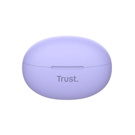 Trust Yavi - Bezdrátová sluchátka do uší TWS Bluetooth s nabíjecím pouzdrem a ENC (fialová)