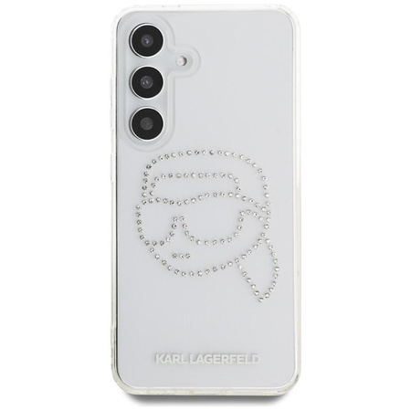 Karl Lagerfeld Rhinestones Karl Head Logo - Case for Samsung Galaxy S25 (Transparent)