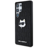 Karl Lagerfeld Leder Monogramm Pin Logo Choupette Kopf - Samsung Galaxy S25 Ultra Tasche (schwarz)