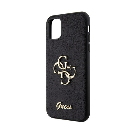 Guess Glitter Script Big 4G - iPhone 11 Case (black)