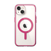 Speck Presidio Perfect-Clear with Impact Geometry + MagSafe - Etui iPhone 14 / iPhone 13 z powłoką MICROBAN (Clear / Digital Pink)