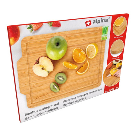 Alpina - Deska do krojenia z drewna bambusowego 36x26 cm
