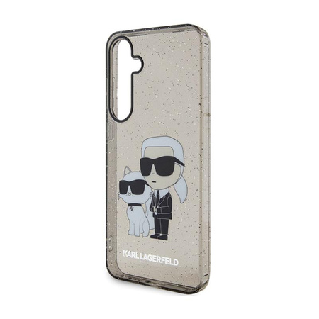 Karl Lagerfeld IML Glitter Karl & Choupette - Case for Samsung Galaxy S24+ (black)