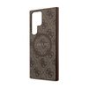 Guess 4G Collection Leder Metall Logo MagSafe - Samsung Galaxy S24 Ultra Tasche (braun)